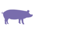 Schweine-Silhouette als Icon für Schweine